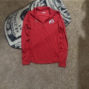 Under Armour Red Athletic Quarter Zip Pullover